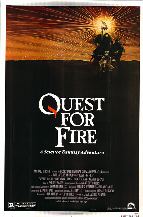 quest for fire 1982 one sheet poster rolled cardstock